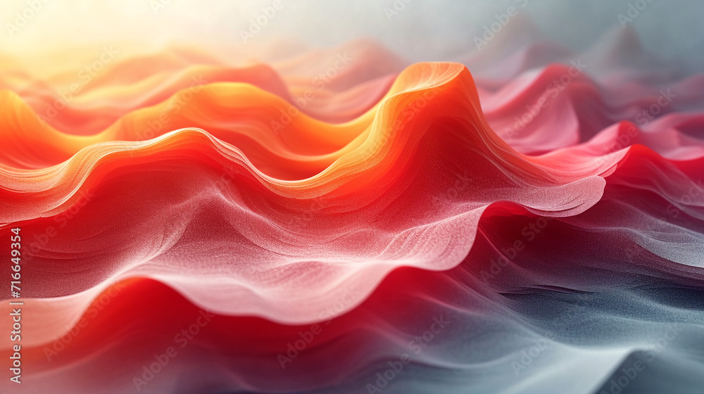 Fototapeta premium abstract colorful glowing wavy perspective with fractals and curves background 16:9 widescreen wallpapers