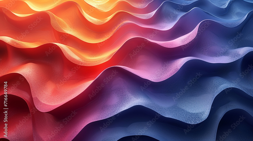 Obraz premium abstract colorful glowing wavy perspective with fractals and curves background 16:9 widescreen wallpapers