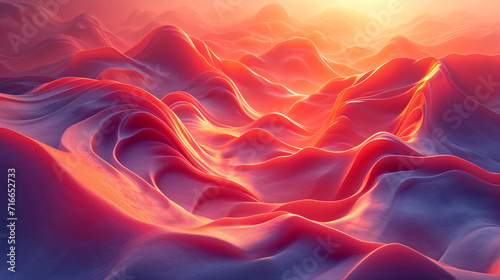 abstract colorful glowing wavy perspective with fractals and curves background 16:9 widescreen wallpapers 