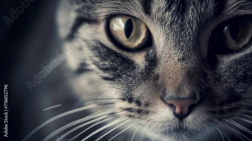 Intense Close-Up of a Cat's Face
