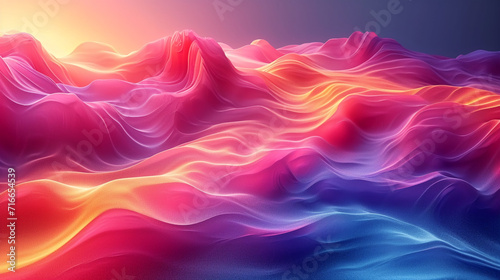 abstract colorful glowing wavy perspective with fractals and curves background 16:9 widescreen wallpapers