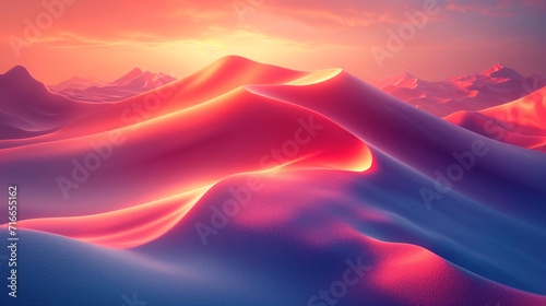 abstract colorful glowing wavy perspective with fractals and curves background 16:9 widescreen wallpapers © elementalicious