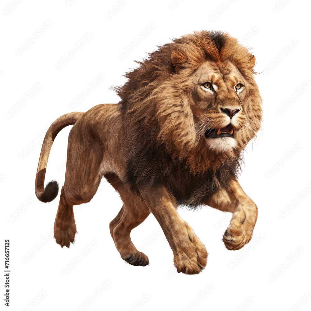 Obraz premium lion looking isolated on white