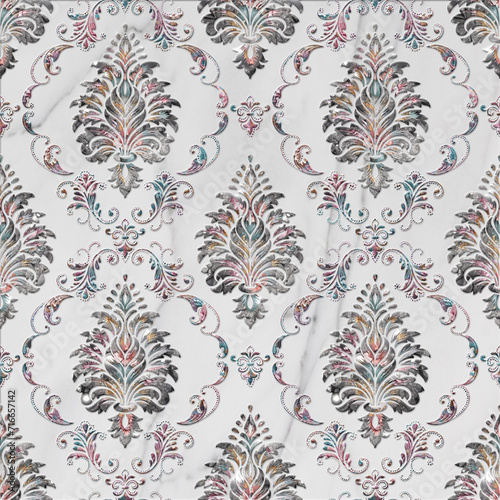 ecorative wallpaper background pattern, digital geometric floral 3d structure, ceramic tile, cover, interior, carpet.