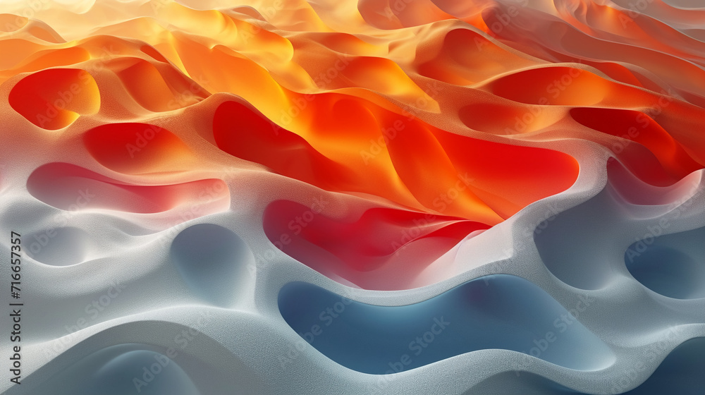 Obraz premium abstract colorful glowing wavy perspective with fractals and curves background 16:9 widescreen wallpapers