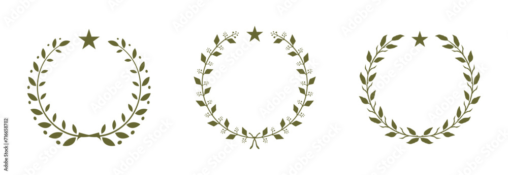 floral laurel wreath