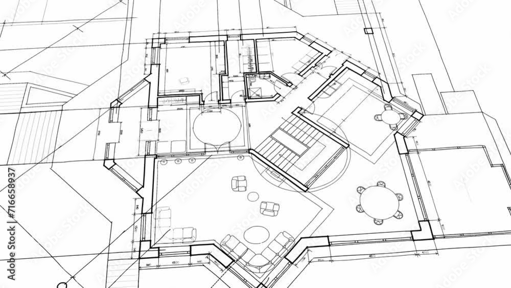 Architecture design: blueprint plan - vector illustration of a plan modern residential building / technology, industry, business concept illustration: real estate, building, construction, architecture Architecture design: blueprint plan - vector illustration of a plan modern residential building / technology, industry, business concept illustration: real estate, building, construction, architecture