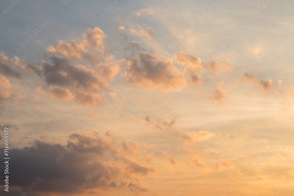 Blue sky background with tiny clouds. Nature cloud blue sky background.