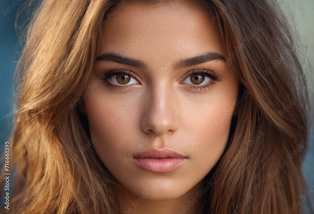 Close-up portrait of a beautiful girl. Close-up portrait of a beautiful girl.