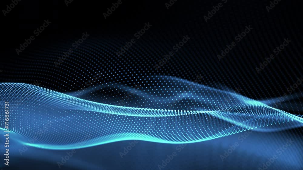 Blue Wave Flow Design: A futuristic abstract background featuring vibrant blue waves, vector lines, and digital patterns, perfect for technology-themed , business concepts, and web design