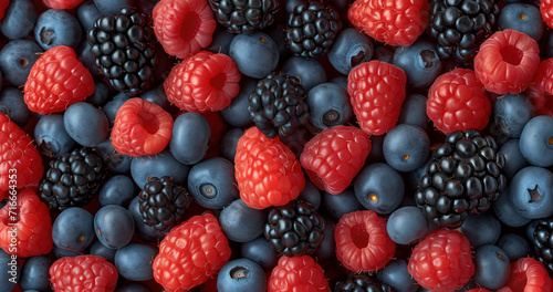 close up raspberry blackberry blueberry, fruits berry, food health
