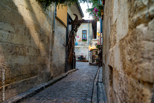Historical narrow streets of Gaziantep.