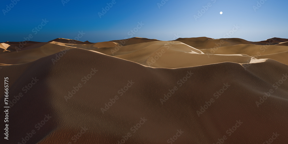 3D Render of Sandy desert
