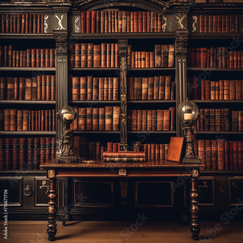 old library with books