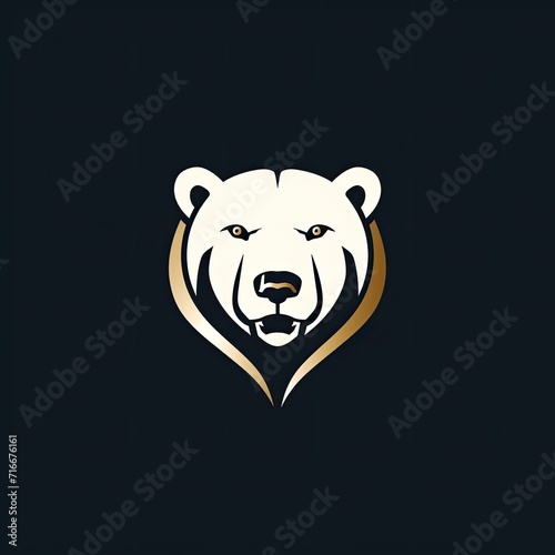 Polar Animal Logo Golden Metal