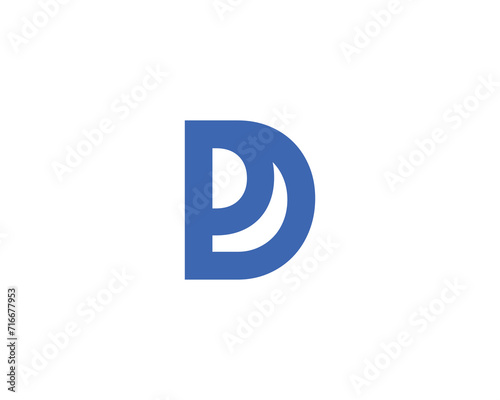 DP PD logo design vector template