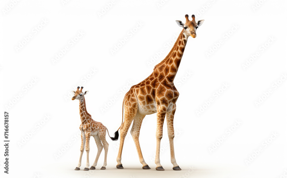 Obraz premium Giraffe with Calf