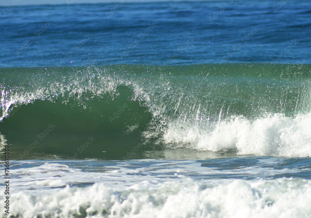 a beautiful wave on a beach in the Caribbean Sea