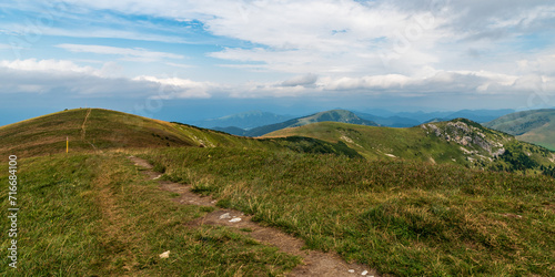 View from Ostredok hill in Velka Fatra mountains in Slovakia photo