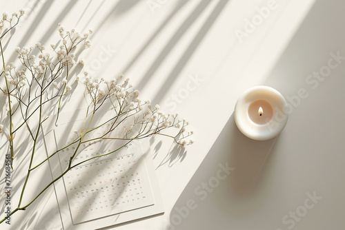 minimalist Lenten fasting calendar or tracker, providing a visual guide for individuals to plan and observe their fasting journey during this season in a minimalistic photo