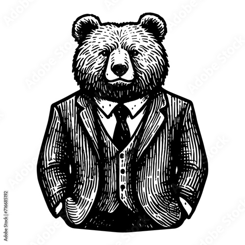 bear in a suit illustration
