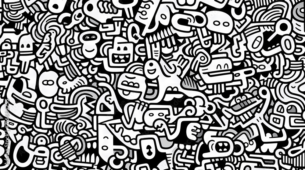 Abstract seamless doodle background, artistic background Abstract seamless doodle background, artistic background
