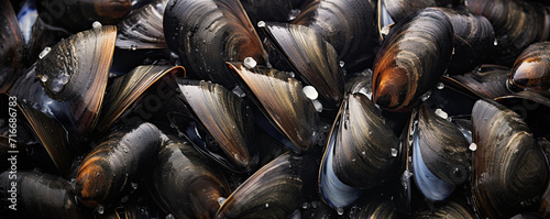 Raw seafood or sea shells or barnacles. © Milan
