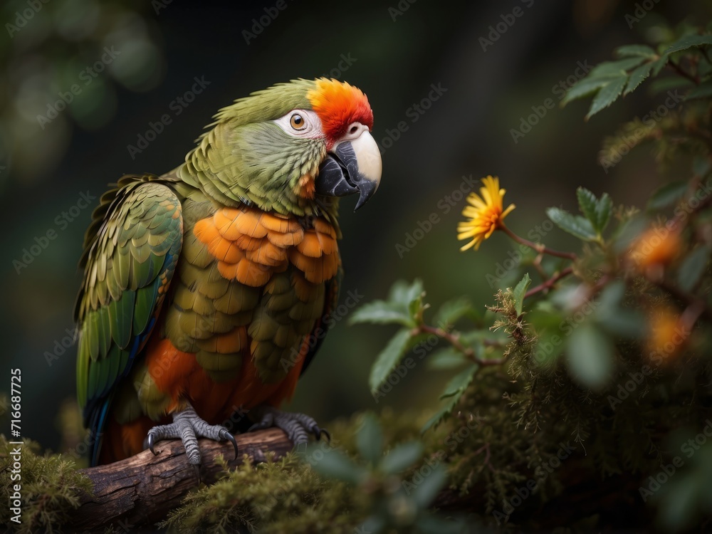 Fototapeta premium red and yellow macaw