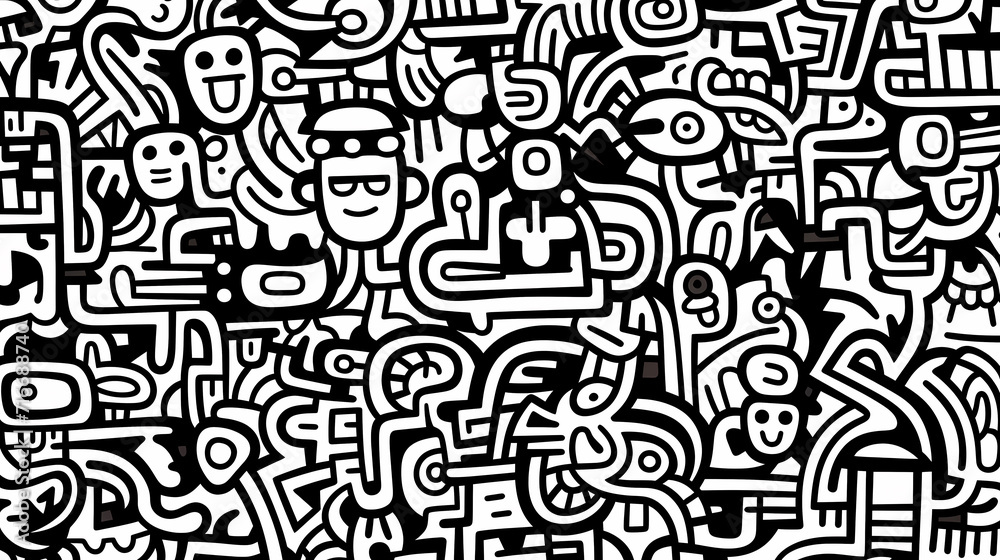 Abstract seamless doodle background, artistic background Abstract seamless doodle background, artistic background