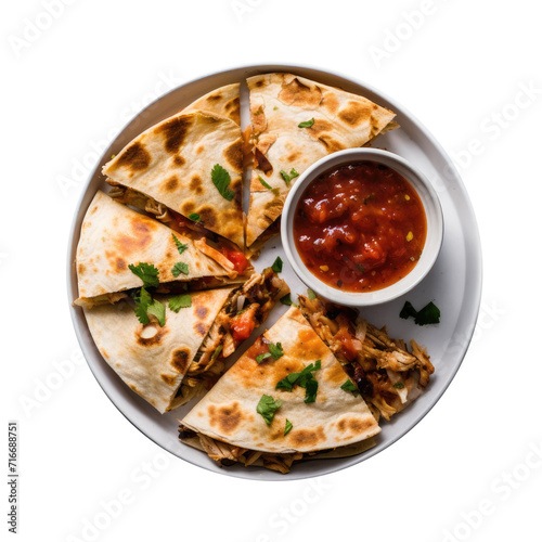 A Plate of Chicken Quesadil...