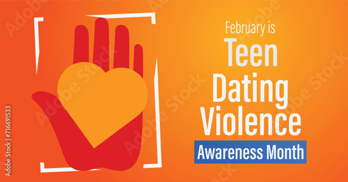 Teen dating violence awareness month. Observed in February each year. photo