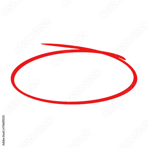 red circle highlight stroke frame