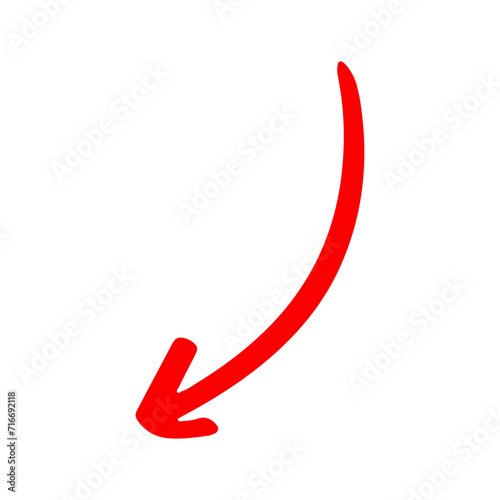 red arrow element