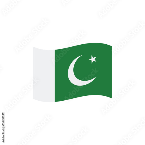 National flag of Pakistan vector banner wave symbol