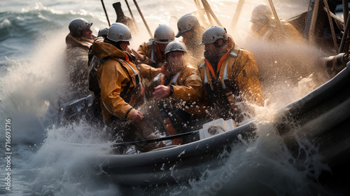 Obraz na plátně sailors in the storm