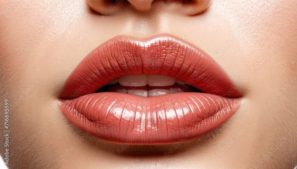 a close up of a woman's lips with a red lipstick shade on top of her lip and the bottom half of her face with a flower in the middle. a close up of a woman's lips with a red lipstick shade on top of her lip and the bottom half of her face with a flower in the middle.