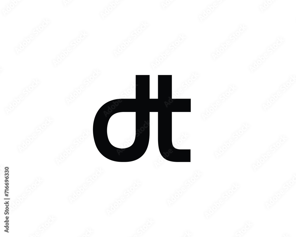 Obraz premium DT logo design vector template