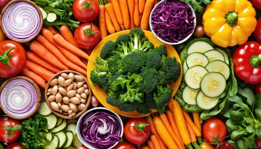 a variety of vegetables including carrots, broccoli, red cabbage, red cabbage, red cabbage, red cabbage, yellow cabbage, red cabbage, and red cabbage. a variety of vegetables including carrots, broccoli, red cabbage, red cabbage, red cabbage, red cabbage, yellow cabbage, red cabbage, and red cabbage.