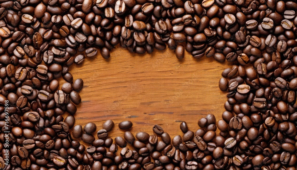 coffee beans arranged in the shape of a heart on top of a wooden surface with a space in the middle of the photo for a text ornament to be. coffee beans arranged in the shape of a heart on top of a wooden surface with a space in the middle of the photo for a text ornament to be.