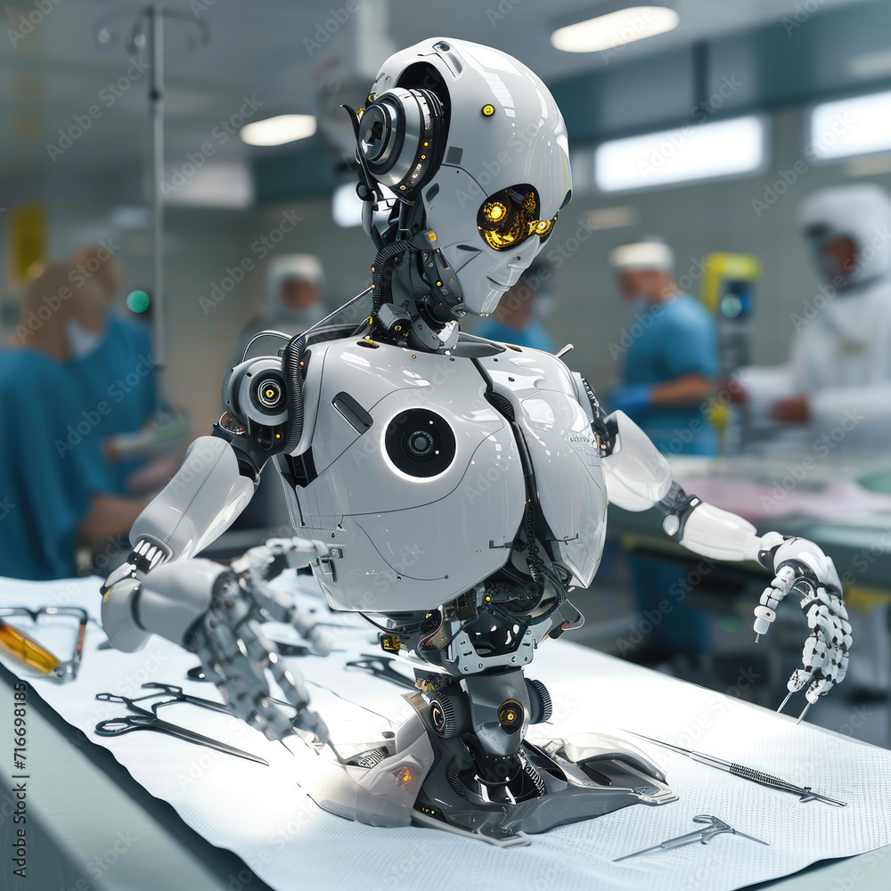 Medical robots help with precise medical work, reducing errors. Medical robots help with precise medical work, reducing errors.