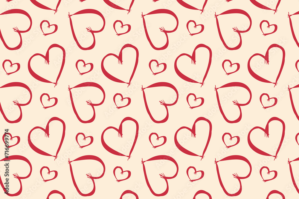 Heart pattern, Valentine's Day seamless pattern, Valentine's Day background. Heart pattern, Valentine's Day seamless pattern, Valentine's Day background.