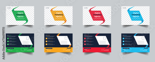 Modern Creative Corporate Post Card Template, Vector Template for Opening Invitation Editable, Professional Business Postcard Design, Event Card Design, Invitation Design, Direct Mail EDDM Template