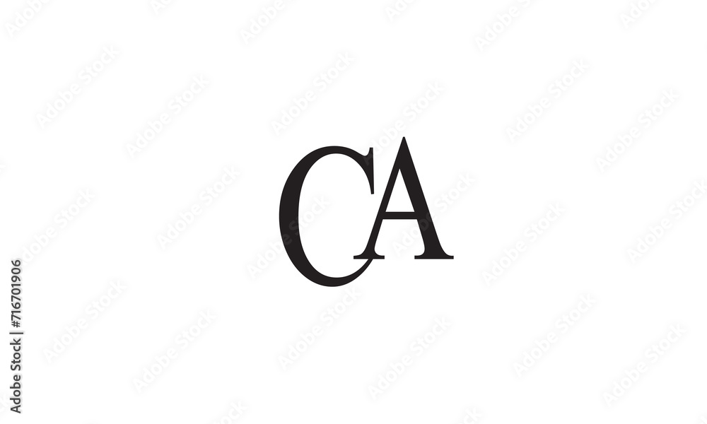 CA, AC, C, A Abstract Letters Logo Monogram CA, AC, C, A Abstract Letters Logo Monogram
