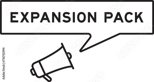 Megaphone icon with speech bubble in word expansion pack on white background