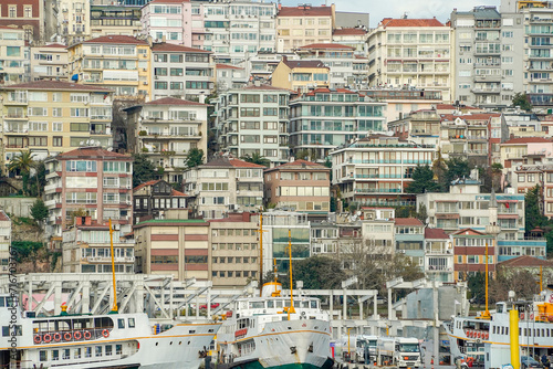 Besiktas district view from Istanbul Bosphorus cruise