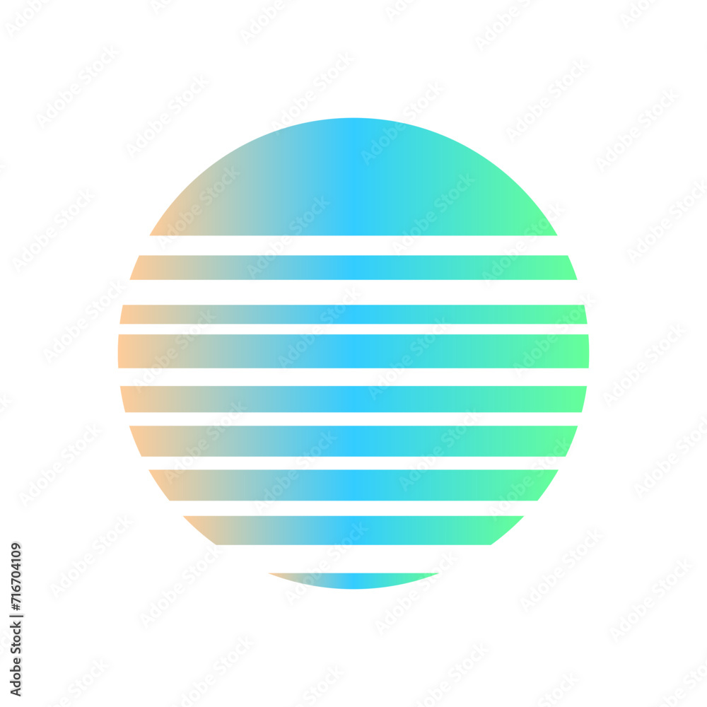 An abstract cut out transparent retro neon circle design element. An abstract cut out transparent retro neon circle design element.