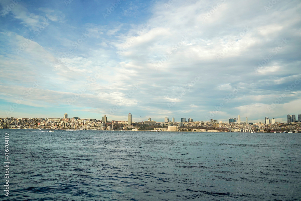 Besiktas district view from Istanbul Bosphorus cruise