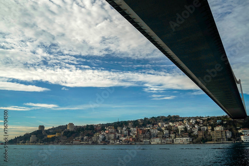 Photography Fatih Sultan Mehmet bridge view from Istanbul Bosphorus cruise