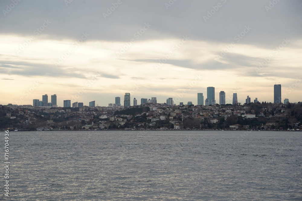 Besiktas district view from Istanbul Bosphorus cruise