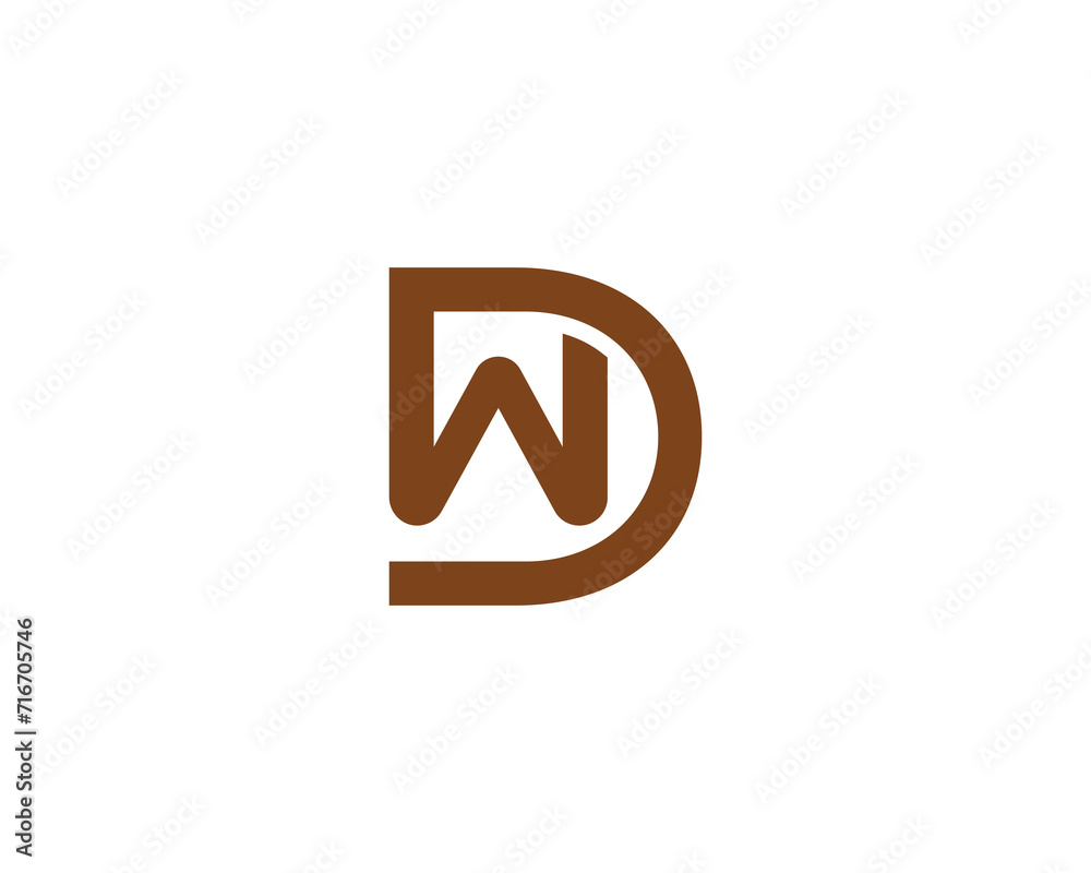 DW WD logo design vector template DW WD logo design vector template